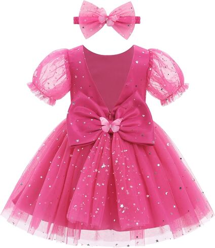 OBEEII Pageant Dress for Toddler Girls Sparkle Star 3D Butterfly/Floral Embroidery Tulle Tutu Dress Princess Prom Party Gown in Saudi Arabia