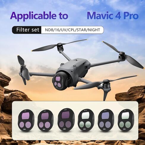 Lens Filter Kit for DJI Mavic 4 Pro UV CPL ND8 ND16 ND32 ND64 Protector Oil-Resistance Waterproof Photography Accessories in Saudi Arabia