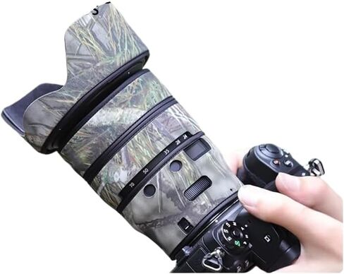CHASING BIRDS Lens Camouflage Waterproof Coat for Nikon Z 24-70mm F2.8 S Rainproof Lens Protective Cover Version IV (Shadow Black, with 1.4X TC) in Saudi Arabia