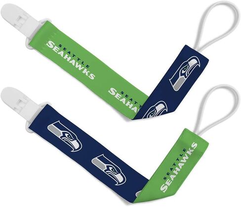 Baby Fanatic NFL Unisex-Baby 2-Pack Pacifier Clips in Saudi Arabia