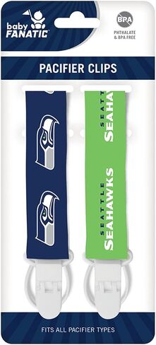 Baby Fanatic NFL Unisex-Baby 2-Pack Pacifier Clips in Saudi Arabia