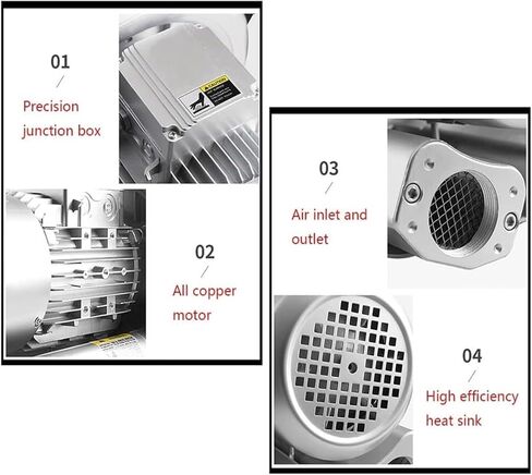 Regenerative Blower,Vortex Ring Blower, 110V 50Hz Single Phase High-Pressure Vortex Blower 0.33HP 0.47HP 0.5HP 0.74HP 1.01HP 1.49HP Fish Pond Ring Blower(750W/1.01HP) in Saudi Arabia