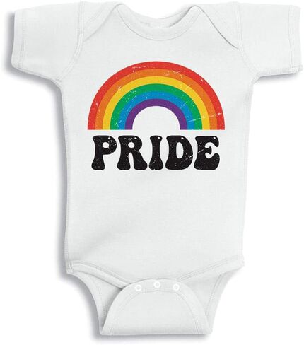 Retro Rainbow Pride Baby Infant Bodysuit in Kuwait