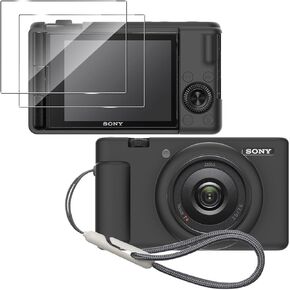 حالة السيليكون للكاميرا الرقمية Sony ZV-1F/ ZV-1 II/ ZV-1M2 مع حامي شاشة 2PCs وحافز Lanyard Sony ZV-1 II (أحمر) (أحمر)