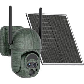 SEHMUA Cellular Trail Cameras, 4G LTE Cellular Security Camera with 12X Hybrid Zoom 2K 360° View Live Video, Unlimited Data Plan Game Camera No Glow IR, Solar Powered, Motion Activate