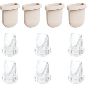 6pcs Duckbill Valves and 4pcs Silicone Diaphragms Compatible with eufy S1 Pro/S1/E10/E20 Breast Pump, Replace for Lansinoh Discreet Duo/NCVI/NICEGREEN/Nuliie/Zooawa S32 Breast Pump Parts