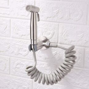 for Simple Silver Oval Spray Support Shower Unique Spring Hose,Premium Stainless Steel Best for Cloth Diaper Sprayer,Hand Heldfor Shattaf Shower