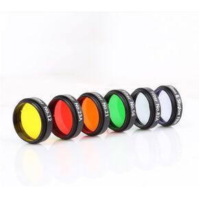 1.25 Inch Telescope Moon Filter Set, 6 Color Filters, Lunar Planetary Observation (Green)