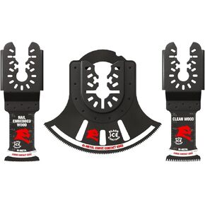 Diablo 3-Piece Universal Fit Bi-Metal Oscillating Blade Set - Includes Blades for Nail-Embedded Wood, Clean Wood, and General Purpose Cutting - DOU3BS