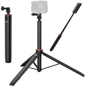 Smallrig 59 "Thropode Selfie Stick Trans for GoPro Hero 12/11/10/9 ، لـ DJI Action 4/5 Pro ، غير مرئي للكاميرا البانورامية insta360 x4/x5 ، قبضة مقبض قابلة للتعديل في عمود التمديد للكاميرا ، VT-08 5284