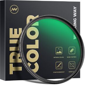 طريق المشي 52 مم لون كاميرا CPL Camera Camera Filter الدائرية ، مرشح مستقطب الكاميرا مع 28 طلاء نانو متعدد الطبقات ، إطار من الألومنيوم ، الماء/الخدش/الزيت/بصمة مضادة