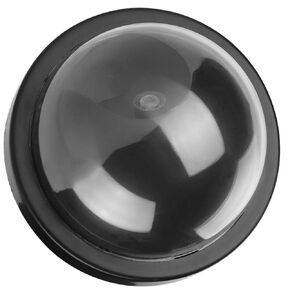 Dummy Dome Surveillance Security Camera Simulated Decoy Fake Camera with Flashing LED Light for Indoor and Outdoor Use Black ABS Material