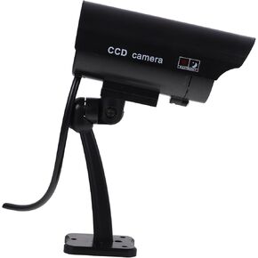 High Simulation CCTV Camera Fake Security Camera for Outdoor Use with Bracket and Flashing LED Light Realistic Appearance No Battery Required