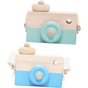 Yardwe 2 Pcs Camera Wood Camera Interactive Camera Model Camera Plaything Fake Camera Model Educational Creative Camera Model Simulated Camera Mini Camera