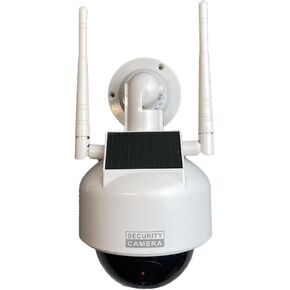 Solar Power Fake Security Camera,Simulation Security Camera Simulated Surveillances with Flashing LED Light