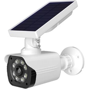 Solar Power Fake Security Camera,Simulated Security Camera Simulated Surveillances with LED Motion Sensors