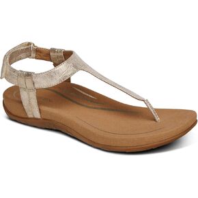 Aetrex Jane Casual Orthopedic Thong Sandals for Women - Adjustable Ankle Strap Memory Foam Womens Sandals with Arch Support
