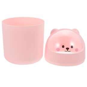 Cute Animal Desktop Trash Bin Lid Waste Container for Office Bedroom Bathroom Compact Garbage Can Larger Opening Stylish Functional Decor