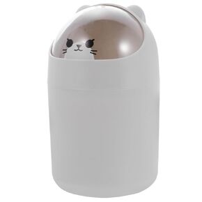 Lovely Trash Can for Bedroom Mini Desktop Trash Bin Small Garbage Bin Lid