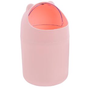 Cute Animal Desktop Trash Can Lid Garbage Bin for Office Bedroom and Bathroom Space-Saving Design Easy to Use