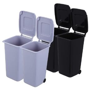 Collapsible Storage Bin with Lid Mini Trash Can for Tabletop Desktop Office Room Small Waste Basket Cute Storage Containers