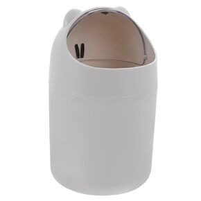 Mini Desktop Trash Can Lid Slim Office Garbage Can Plastic Desk Waste Bin for Office Home Bathroom