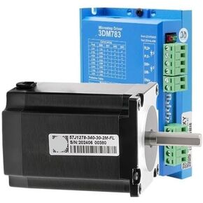 1pcs Hybrid Digital Open Loop Stepper Motor and Driver Kit 3P 3DM783-XY 60VDC 8.3A 1.6Nm for CO2 Laser Cutting(Motor and Driver Kit)