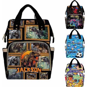 Baby Boy Diaper Bag Name Baseball Ball Sport School Bag for Kids Personicized Diaper Bag Back Back Back Back Back مع محطة تغيير Daypack Daypack Daypack Pass Mommy Counting Counter Counter