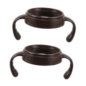 2pcs Bottle Grip Handles Soft Durable Bottle Support Design for Boy Girl Easy to Clean Use for Feeding Brown Color