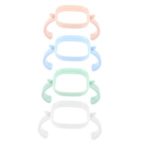 Vaguelly 4pcs Milk Bottle Handles Replacement Grip for Newborn Babies Toddler Boys and Girls Easy Install