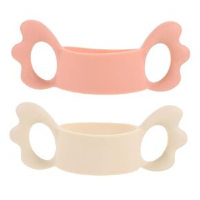 SUPVOX Silicone Baby Bottle Handle Set 2 Pieces Safe Gentle for Newborns Toddlers Boys and Girls Easy to Grip for Smooth Feeding Experience