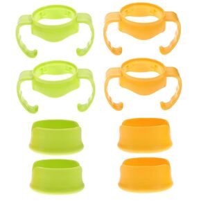 DECHOUS 4 Sets Bottle Protector Bottle Accessory Bottle Grip Feeding Bottle Handles Nursing Accessories Milk Bottle Handle Milk Bottle Base Bottle Base Pp