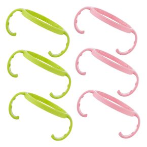 6pcs Bottle Handle Ergonomic Grip for Easy Holding Compatible Wide Neck Nursing Bottles Safe Flexible Design