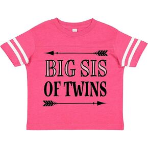 inktastic Big Sis of Twins Sister Announcement Toddler T-Shirt