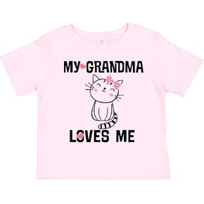 inktastic My Grandma Loves Me Girls Kitty Toddler T-Shirt