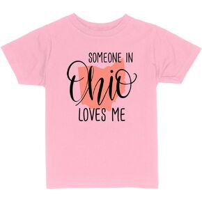 Someone in Ohio Loves Me State Toddler Kids T-Shirt
