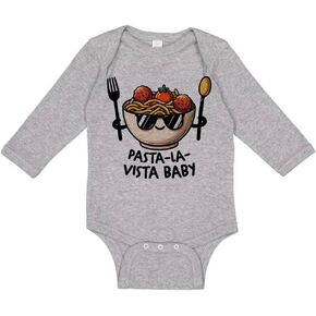 TATY Kids Pasta La Vista Baby Long Sleeve Baby Infant Bodysuit