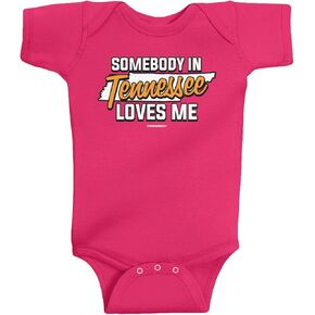 Threadrock Unisex Baby Somebody in Tennessee Loves Me Bodysuit