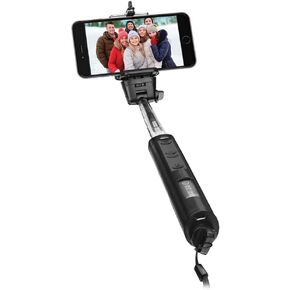 Smart Gear 40-inch Bluetooth Selfie Stick - Built In Wireless Shutter Release With Zoom Control - Midnight Black