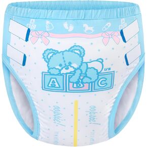 Littleforbig Soft Silky Underwear Comfortable Washable Reusable Adult Training Pants - Potty Pants M