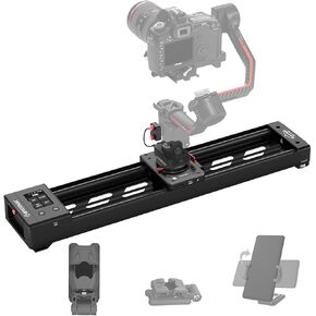 Ifootage Shark Slider Nano II 660 ، شريط تمرير كاميرا آلية مع حامل هاتف رمادي ، متوافق مع DJI RS2 ، RS2PRO ، RS3 Pro ، RS4 ، RS4 Pro ، سكة استقرار الفيديو ، الفيديو ، Timelapse ، Panorama ، Stop Motion ، Marco