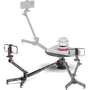 110cm Retractable Rotating Camera Slide, 360 Degree Professional Photography Turntable, Photographic Camera Rotator for Product Photography, Commercial Video
