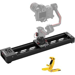 IFOOTAGE Shark Slider Nano II 660,Motorized Camera Slider with Yellow Phone Holder,Compatible with DJI RS2, RS2Pro, RS3 Pro, RS4, RS4 Pro,Video Stabilizer Rail,Video,Timelapse,Panorama,Stop Motion