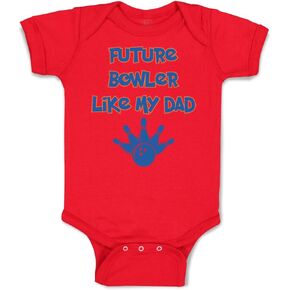 Cute Rascals Custom Baby Bodysuit Future Bowler like My Dad Bowling Dad Father's Day Funny Cotton