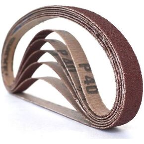 Premium 1/2 Inch X 24 Inch Aluminum Oxide Cloth Sanding Air File Belts | for Metal, Car Restoration, Wood, Composites, and Paint (24 Pack,100 Grit)
