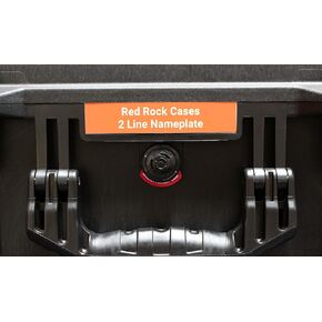 Customizable Laser Engraved Nameplate for Apache 5800 Cases - Black Nameplate with White Lettering