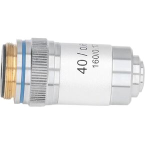 40X Achromatic Microscope Objective with Spring Device, Brass Material for Professional Biological Microscopes, Bright and Clear Image, Useful and Practical, with High