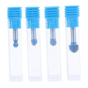 4pcs جهاز التوجيه بت قطع القطر الصلب كربيد مزدوج الناي الخشبية من أجهزة التوجيه CNC مقار
