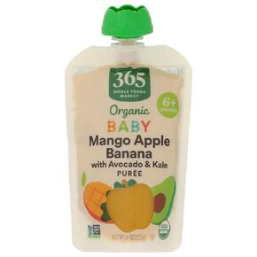 365 by Whole Foods Market, Organic Baby Food, Mango Apple Banana Avocado Kale, 4 Ounce
