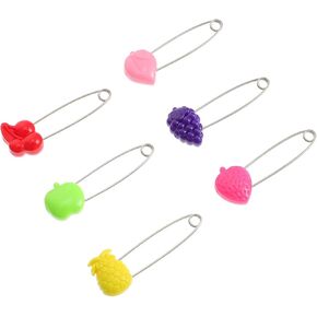 30pcs Cartoon Fruits Diaper Locking Closures Safety Fasteners for Newborns Versatile Use Crafts Sewing and More